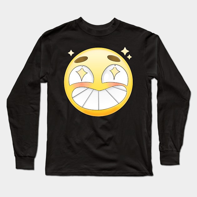 SQUEEEEEEEmoji (Black BG) Long Sleeve T-Shirt by LaurenPatrick